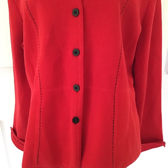 5/$25 Pendleton blazer red with black stitching XL - Picture 2 of 5